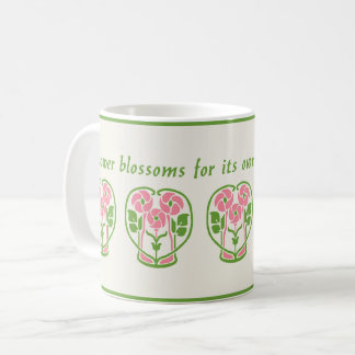 Mug café rose Art Nouveau Fleurs