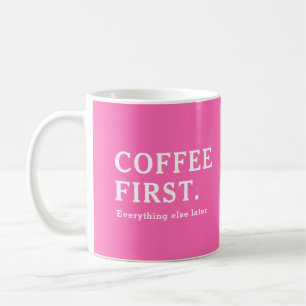 Mug Café rose chaud moderne