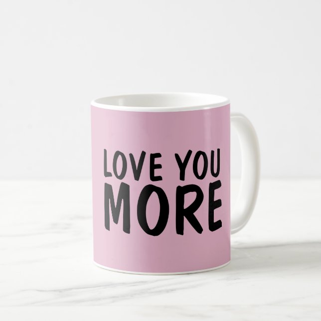 MUG CAFE Rose JE T'AIME PLUS (Devant droit)