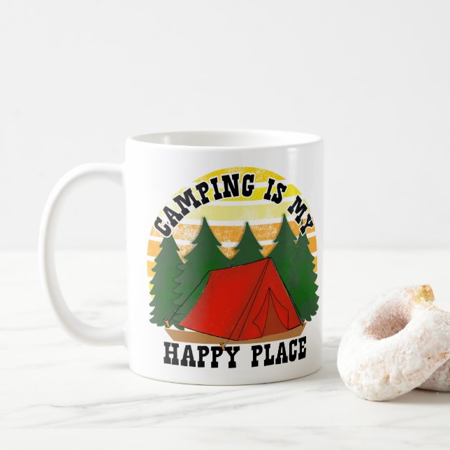 Mug Café rustique de feu de camp (Avec donut)