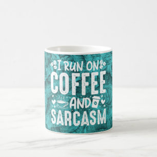 Mug Café Sarcasme Carte topographique Bleu