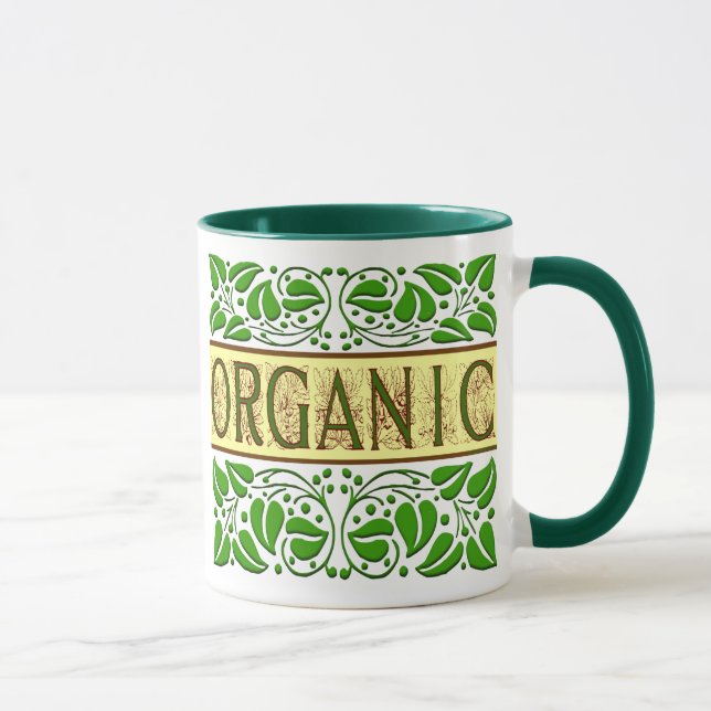Mug café Slogan vert bio (Droite)