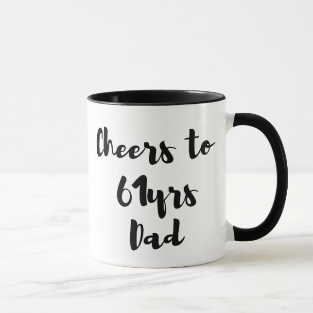 Mug Café-tasse 60e anniversaire, numéro 60, hommes (Droite)