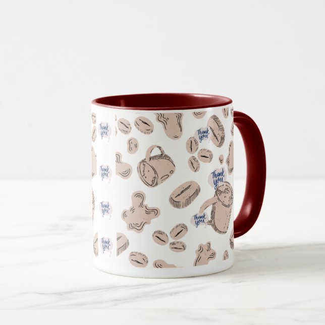 Mug Café, thé "merci" (Devant droit)