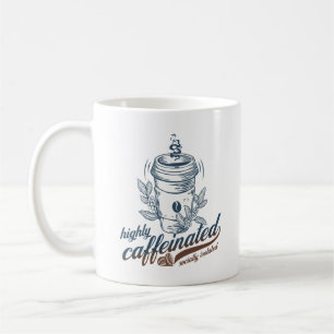 Mug café très caféiné socialement isolé drôle