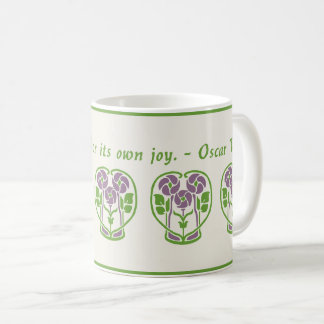 Mug café violet Art Nouveau Fleurs