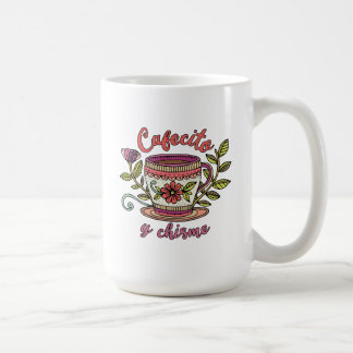 Mug Cafecito y Chisme | Autocollant de citation drôle