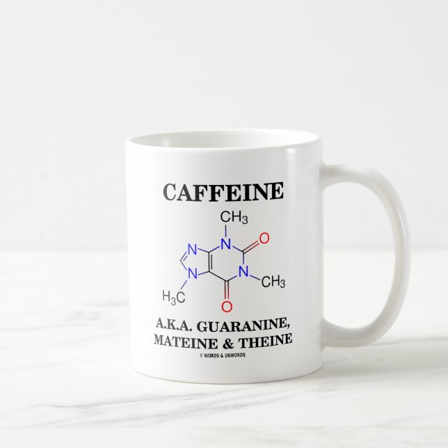 Mug Caféine A.K.A. Guaranine, Mateine et Théine (Droite)