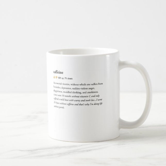 Mug caféine - Musique du dictionnaire urbain (Droite)