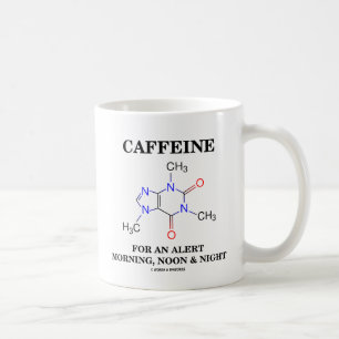 Mug Caféine Pour Un Matin, Midi Et Nuit Alerte