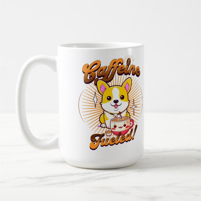 MUG CAFFEINE DE CORGI FUELED! (Gauche)