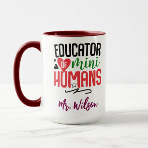 Mug Cahier d'éducateur de mini-humains – Prof drôle 