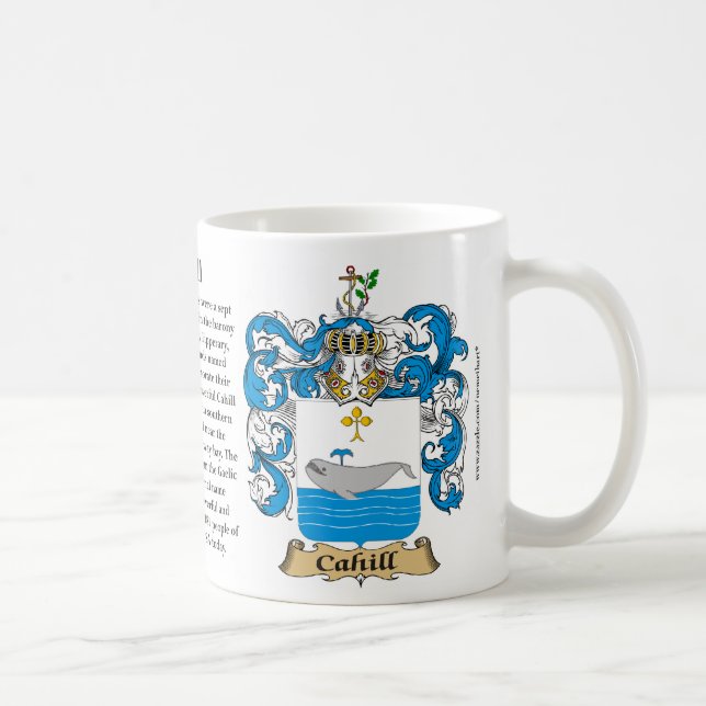 Mug Cahill, l'origine, la signification et la crête (Droite)