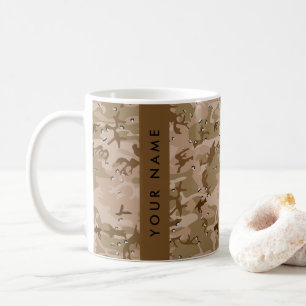Mug Cailloux de camouflage du désert, Votre nom, Perso