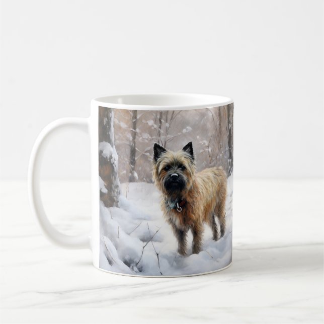 Mug Cairn Terrier Qu'Il Neige Noël (Gauche)