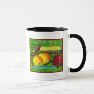 Mug Caisse LabelMilton, WA d'Apple de Hopson