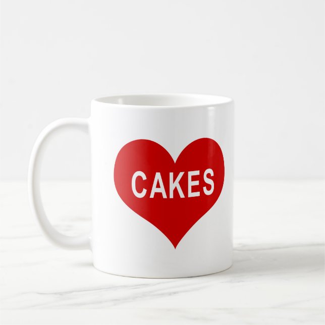 Mug CAKES Red Love Heart (Gauche)