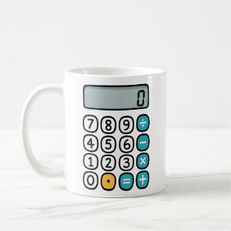 Mug calculateur de maths mignon pour les enfants e