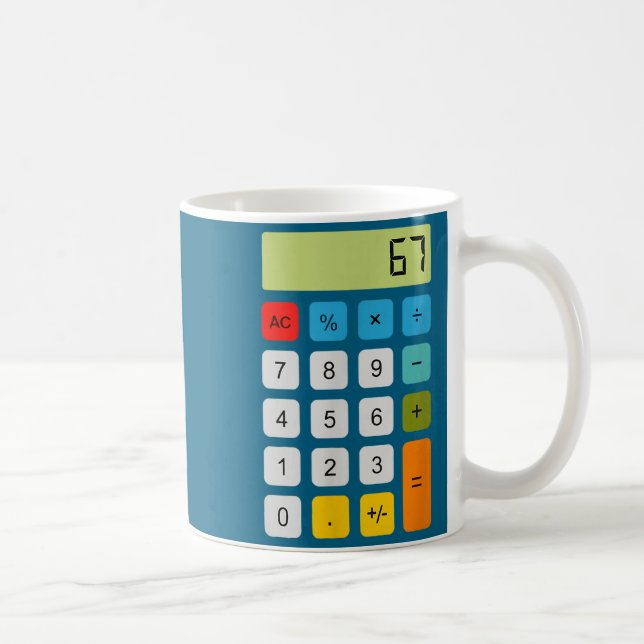 Mug Calculator 67 Six Seven Funny Math Meme  (Droite)