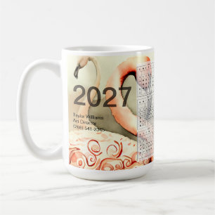 Mug Calendrier d'art tropical Flock de flamants roses 