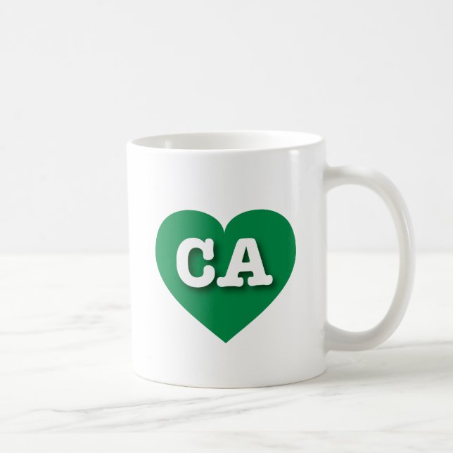 Mug California Green Heart - J'aime CA (Droite)