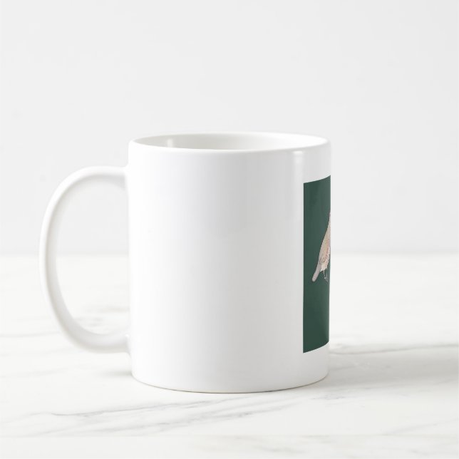Mug California Quail bird species art (Gauche)