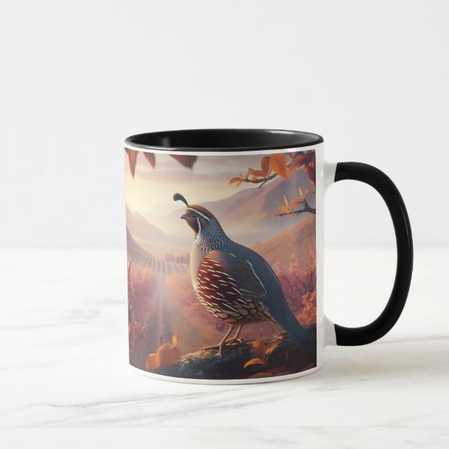 Mug California Quail Birds Wildlife Nature Art (Droite)