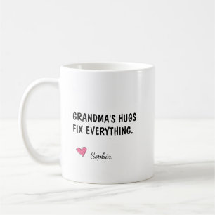Mug Câlins de grand-mère, tout arranger Personnalisé