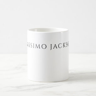 Mug Calligraphie chic simple et élégante en noir et bl