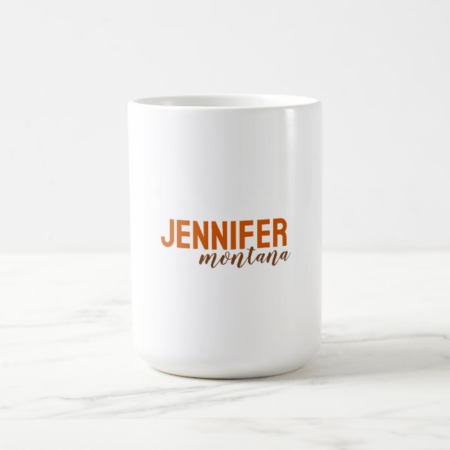 Mug Calligraphie Elegant Plain Ajouter son propre nom (Centre)