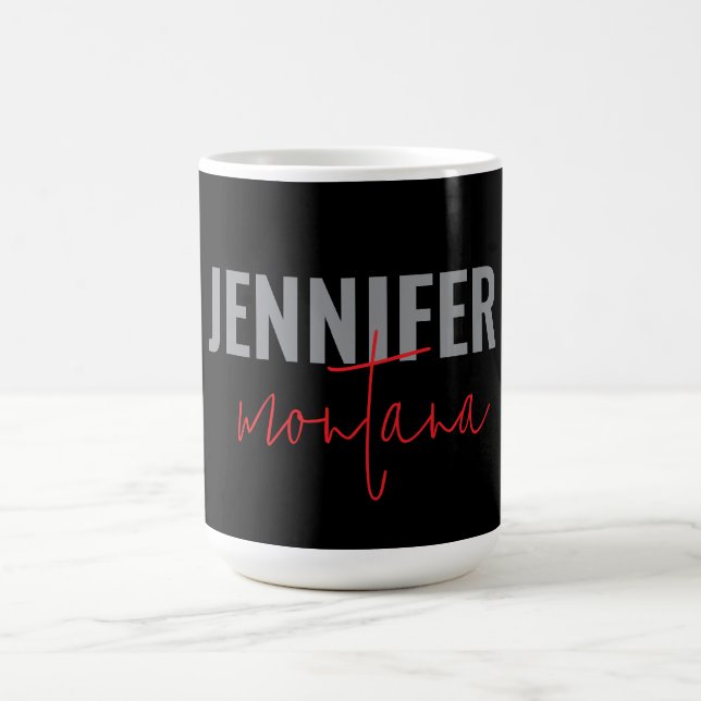 Mug Calligraphie Elegant Plain Ajouter son propre nom (Centre)