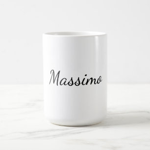 Mug Calligraphie Élégant Simple Nom Plain