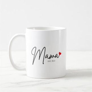 Mug Calligraphie minimaliste, moderne, cadeau pour mam