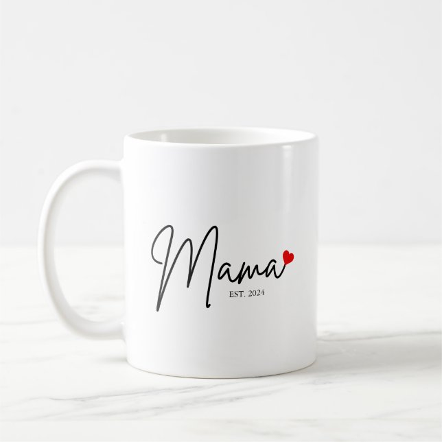 Mug Calligraphie minimaliste, moderne, cadeau pour mam (Gauche)