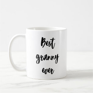 Mug Calligraphie minimaliste simple Meilleure mamie ja