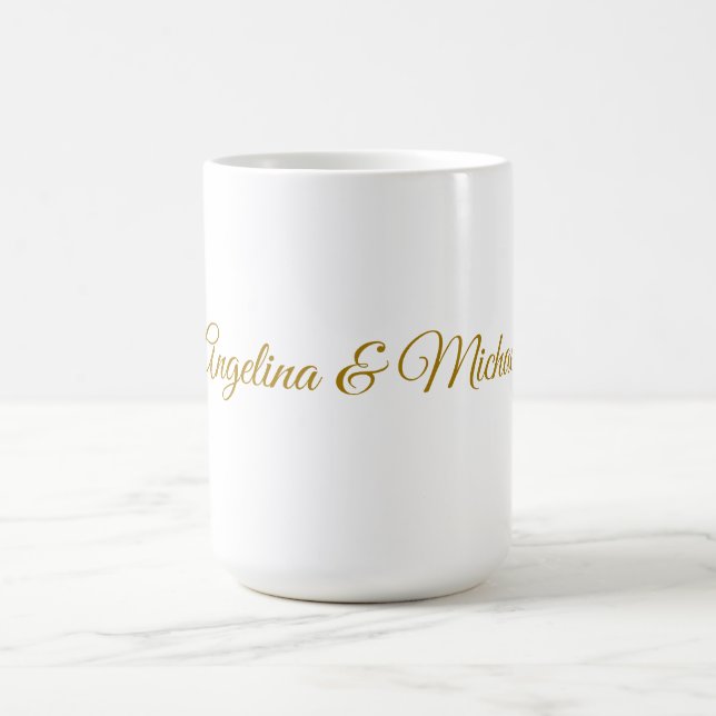 Mug Calligraphie professionnelle Elegant or couleur (Centre)