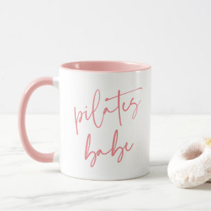 Mug Calligraphie rose moderne entraînement Gym Pilates