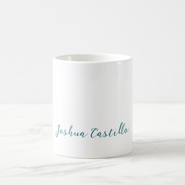 Mug Calligraphie Simple Plain Professionnel Nom (Centre)