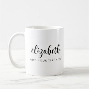 Mug Calligraphie tendance Ajouter votre nom de texte M