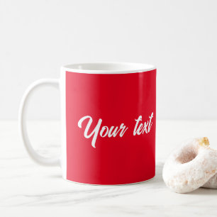 Mug Calligraphie Texte ou nom Modèle minimaliste Rouge