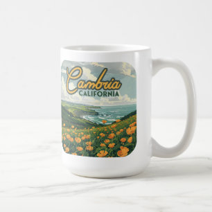 Mug Cambria Californie Pies Fleurs Côte Pacifique