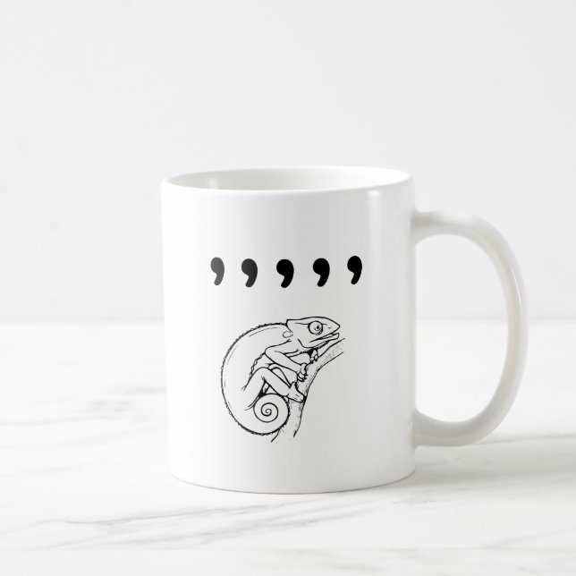Mug Caméléon de virgule (Droite)