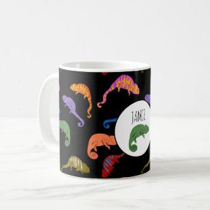 Mug Caméléons Reptile Coloré Lézards Enfants Nom