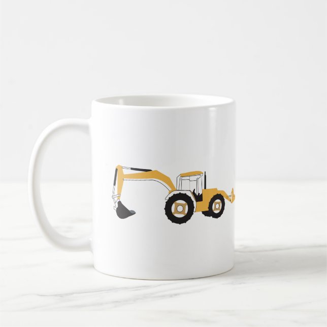 Mug Camion de construction Backhoe (Gauche)