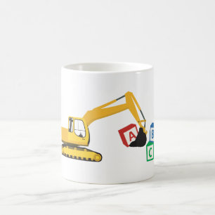 Mug Camion de construction d'excavateur ABC