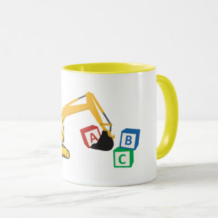 Mug Camion de construction d'excavateur ABC