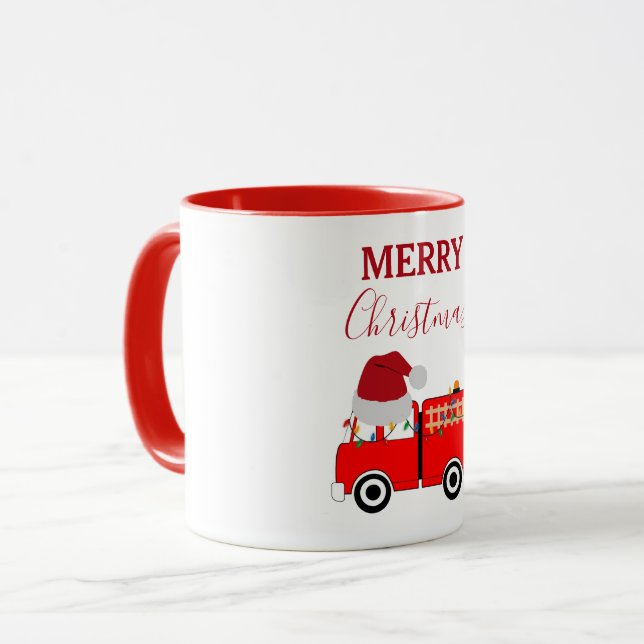 Mug Camion de feu rouge de Noël (Devant gauche)