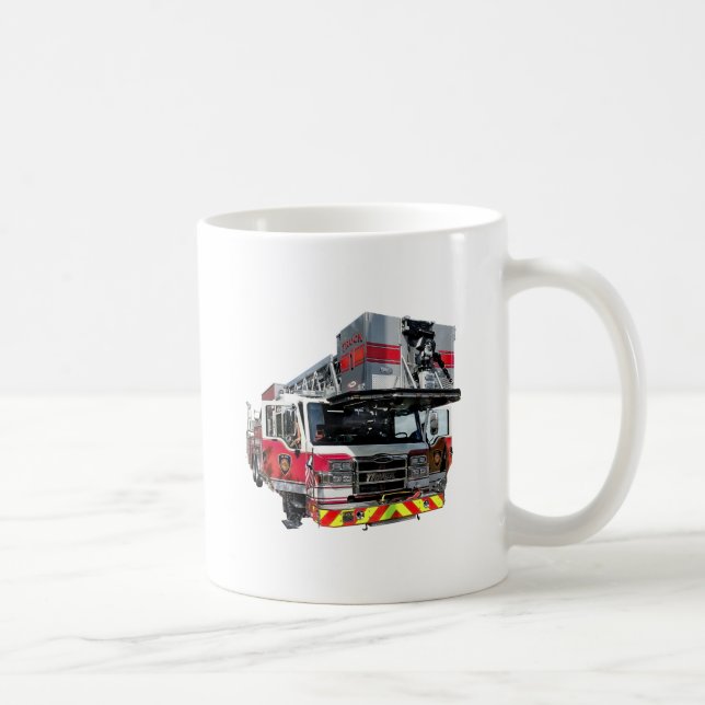 Mug Camion de pompiers avec porte ouverte (Droite)