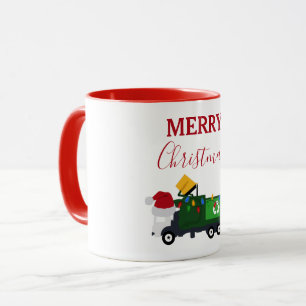 Mug Camion de recyclage de Noël