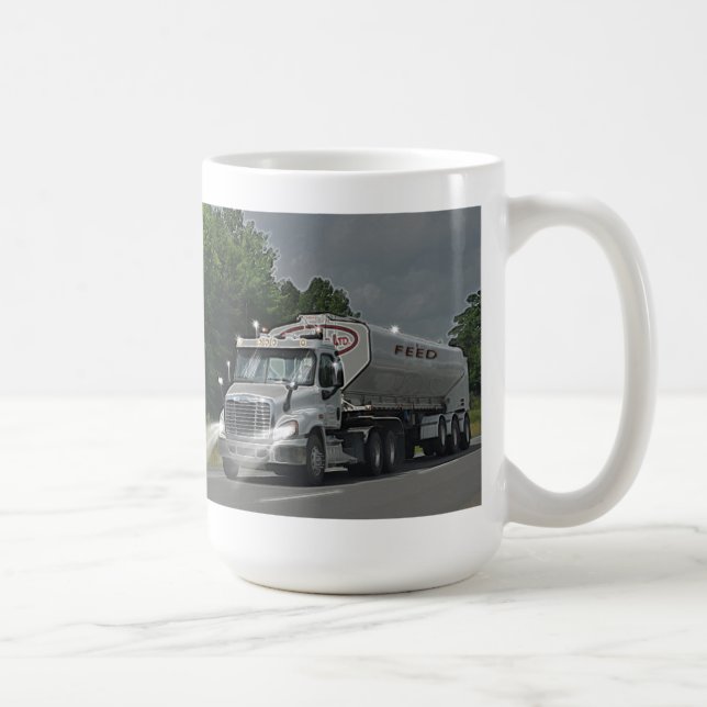 Mug Camion gris de réservoir d'alimentation de bétail (Droite)